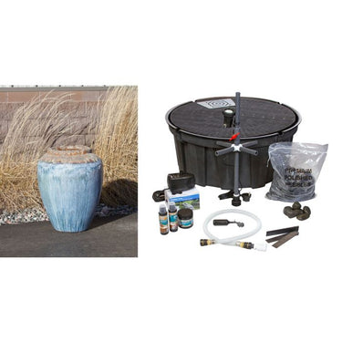 Oil Jar FNT3499 Ceramic Vase Complete Fountain Kit Vase Fountain Blue Thumb